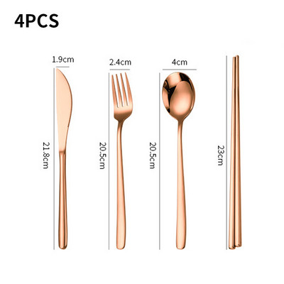 lidafish 2Pcs/4Pcs Set pribora za jelo od nehrđajućeg čelika Luksuzno posuđe Vilica Žlica Nož Western Dinner Set posuđa