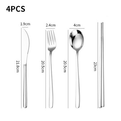 lidafish 2Pcs/4Pcs Set pribora za jelo od nehrđajućeg čelika Luksuzno posuđe Vilica Žlica Nož Western Dinner Set posuđa