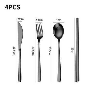 lidafish 2Pcs/4Pcs Set pribora za jelo od nehrđajućeg čelika Luksuzno posuđe Vilica Žlica Nož Western Dinner Set posuđa