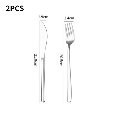 lidafish 2Pcs/4Pcs Set pribora za jelo od nehrđajućeg čelika Luksuzno posuđe Vilica Žlica Nož Western Dinner Set posuđa