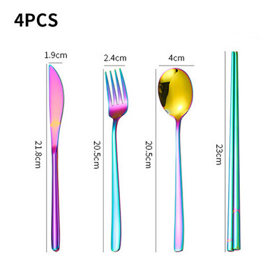 lidafish 2Pcs/4Pcs Set pribora za jelo od nehrđajućeg čelika Luksuzno posuđe Vilica Žlica Nož Western Dinner Set posuđa