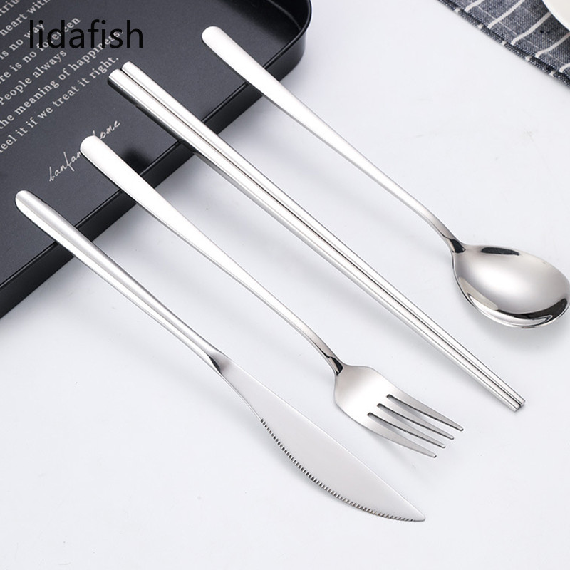lidafish 2Pcs/4Pcs Set pribora za jelo od nehrđajućeg čelika Luksuzno posuđe Vilica Žlica Nož Western Dinner Set posuđa