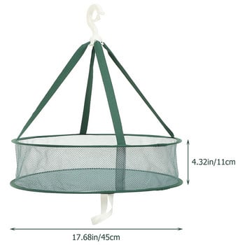 2 бр. Висяща сушилня Мрежеста сушилня Сгъваема стойка за дрехи Чорапи Ястие Плосък външен