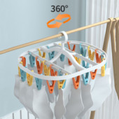 6/12 kopče Sklopiva vješalica za sušilicu rublja Čarape otporne na vjetar Stalak za sušenje donjeg rublja Kućanstvo Djeca Odrasli Skladištenje stalak za rublje