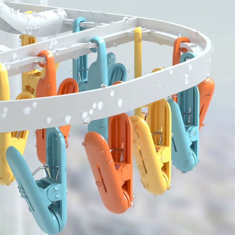 6/12 kopče Sklopiva vješalica za sušilicu rublja Čarape otporne na vjetar Stalak za sušenje donjeg rublja Kućanstvo Djeca Odrasli Skladištenje stalak za rublje