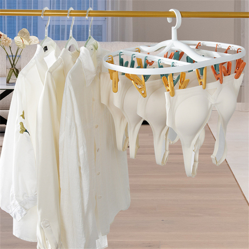 6/12 kopče Sklopiva vješalica za sušilicu rublja Čarape otporne na vjetar Stalak za sušenje donjeg rublja Kućanstvo Djeca Odrasli Skladištenje stalak za rublje