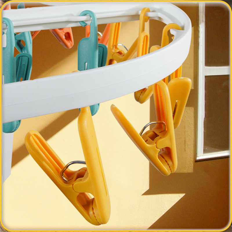 6/12 kopče Sklopiva vješalica za sušilicu rublja Čarape otporne na vjetar Stalak za sušenje donjeg rublja Kućanstvo Djeca Odrasli Skladištenje stalak za rublje