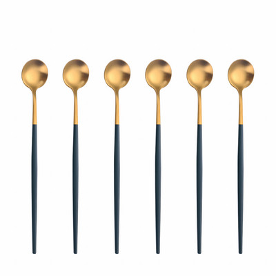 6 tk Pika käepidemega 304 roostevabast terasest kohvijäätiselusikas magustoidutee segamislusikas pikniku jaoks Köögitarvikud Baaritööriistad