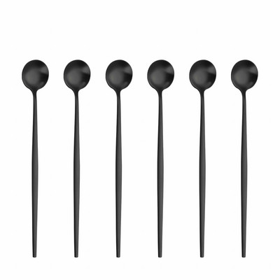 6 tk Pika käepidemega 304 roostevabast terasest kohvijäätiselusikas magustoidutee segamislusikas pikniku jaoks Köögitarvikud Baaritööriistad