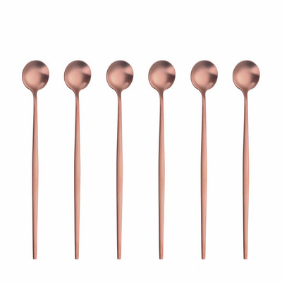 6 tk Pika käepidemega 304 roostevabast terasest kohvijäätiselusikas magustoidutee segamislusikas pikniku jaoks Köögitarvikud Baaritööriistad