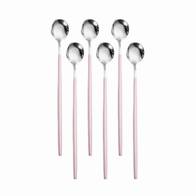 6 tk Pika käepidemega 304 roostevabast terasest kohvijäätiselusikas magustoidutee segamislusikas pikniku jaoks Köögitarvikud Baaritööriistad