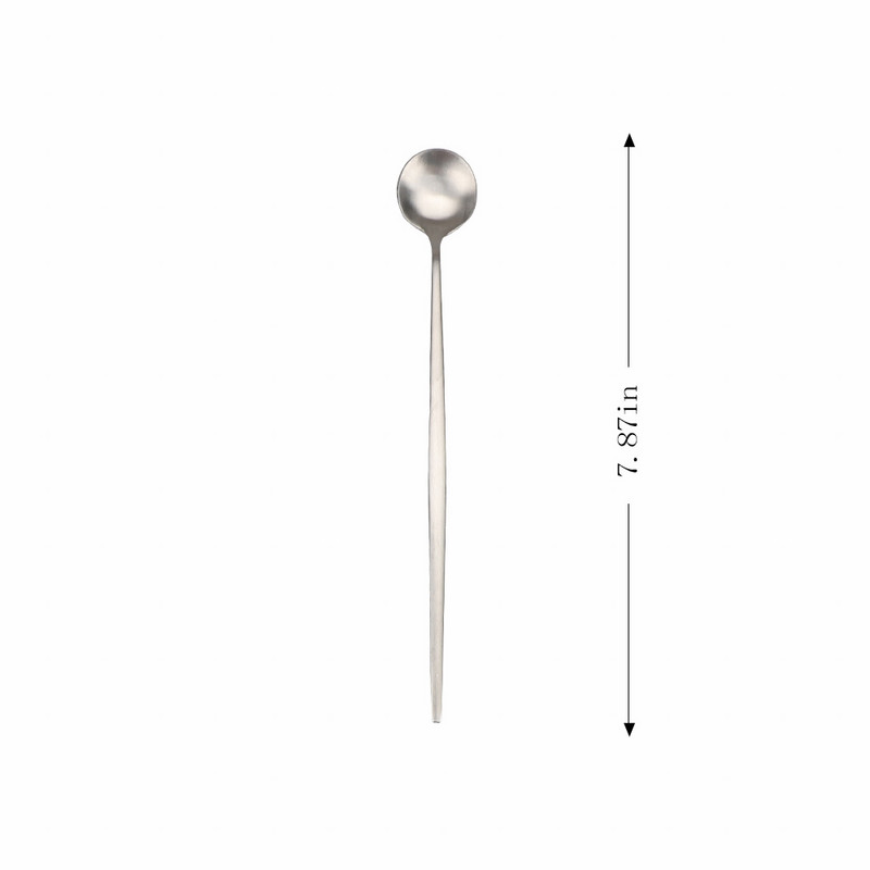 6 tk Pika käepidemega 304 roostevabast terasest kohvijäätiselusikas magustoidutee segamislusikas pikniku jaoks Köögitarvikud Baaritööriistad
