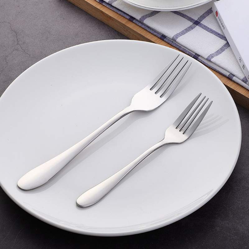 Set vilica za večeru od 5 dijelova, vilice za pribor za jelo od nehrđajućeg čelika za hranu, polirane u ogledalu, prikladne za pranje u perilici posuđa 5 veličina -8 inča, -7,3 inča