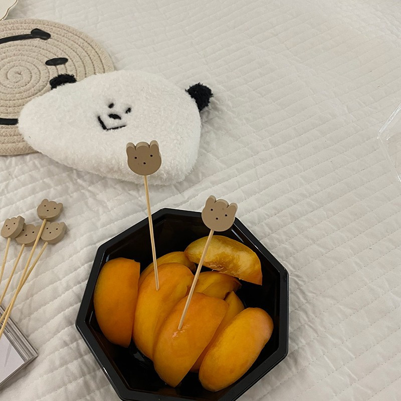 100 komada Ins Medvjed Bambusovi štapići Crtani film Vilica za voće Sendvič Bento Party Decor štapići Snack Torta Desert Pickalica za hranu Čačkalica