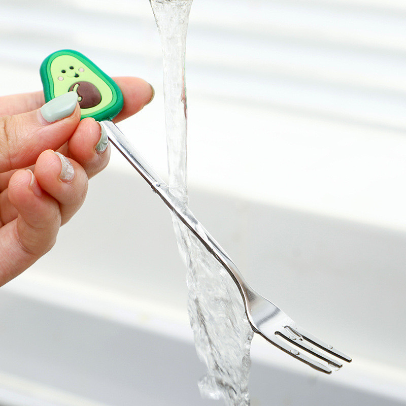 3/4 tk roostevabast terasest armsad puuviljakujulised kohvilusikad puuvilja magustoidu lusikas Kahvel kommid teelusikas joogi lauanõud köögitarbed