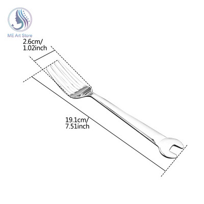 1kom Ključ od nehrđajućeg čelika Vilica Žlica Posuđe Odrezak Nož Večera Voće Desert Duge vilice Čajna žlica Za piknik Kampiranje