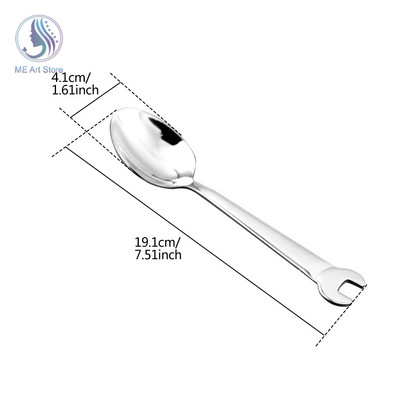 1kom Ključ od nehrđajućeg čelika Vilica Žlica Posuđe Odrezak Nož Večera Voće Desert Duge vilice Čajna žlica Za piknik Kampiranje