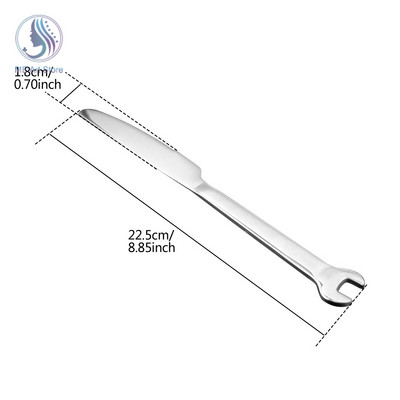 1kom Ključ od nehrđajućeg čelika Vilica Žlica Posuđe Odrezak Nož Večera Voće Desert Duge vilice Čajna žlica Za piknik Kampiranje