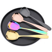 4 tk värviline söögiriistade komplekt 304 roostevabast terasest ruudukujuline lusika komplekt riisi lusika kulp magustoidu jäätise laua lusikas kööginõud