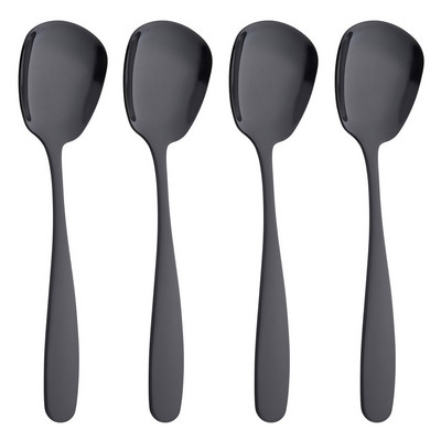 4 tk värviline söögiriistade komplekt 304 roostevabast terasest ruudukujuline lusika komplekt riisi lusika kulp magustoidu jäätise laua lusikas kööginõud