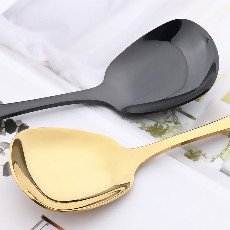 4 tk värviline söögiriistade komplekt 304 roostevabast terasest ruudukujuline lusika komplekt riisi lusika kulp magustoidu jäätise laua lusikas kööginõud