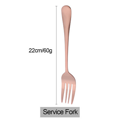 Χρυσό σετ σερβίτσιο Σαλάτα πιρούνι σερβίτσιο Σέρβις Πιρούνι δείπνου Μαχαιροπίρουνα από ανοξείδωτο ατσάλι Ασημένια αξεσουάρ δυτικής κουζίνας