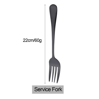 Χρυσό σετ σερβίτσιο Σαλάτα πιρούνι σερβίτσιο Σέρβις Πιρούνι δείπνου Μαχαιροπίρουνα από ανοξείδωτο ατσάλι Ασημένια αξεσουάρ δυτικής κουζίνας