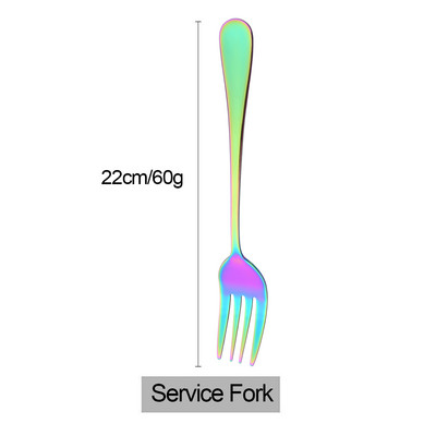 Χρυσό σετ σερβίτσιο Σαλάτα πιρούνι σερβίτσιο Σέρβις Πιρούνι δείπνου Μαχαιροπίρουνα από ανοξείδωτο ατσάλι Ασημένια αξεσουάρ δυτικής κουζίνας