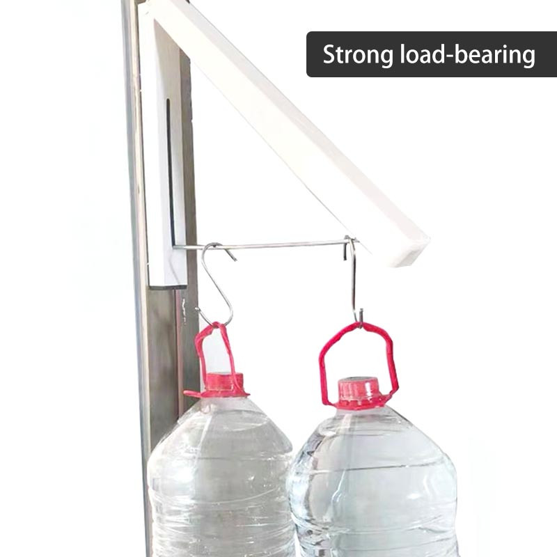 Sissetõmmatav peidetud kuivatusrest Kokkupandav seinariip, mulgustamata hoiupink Rõdu Vannituba Ühiselamu Riideid riputada