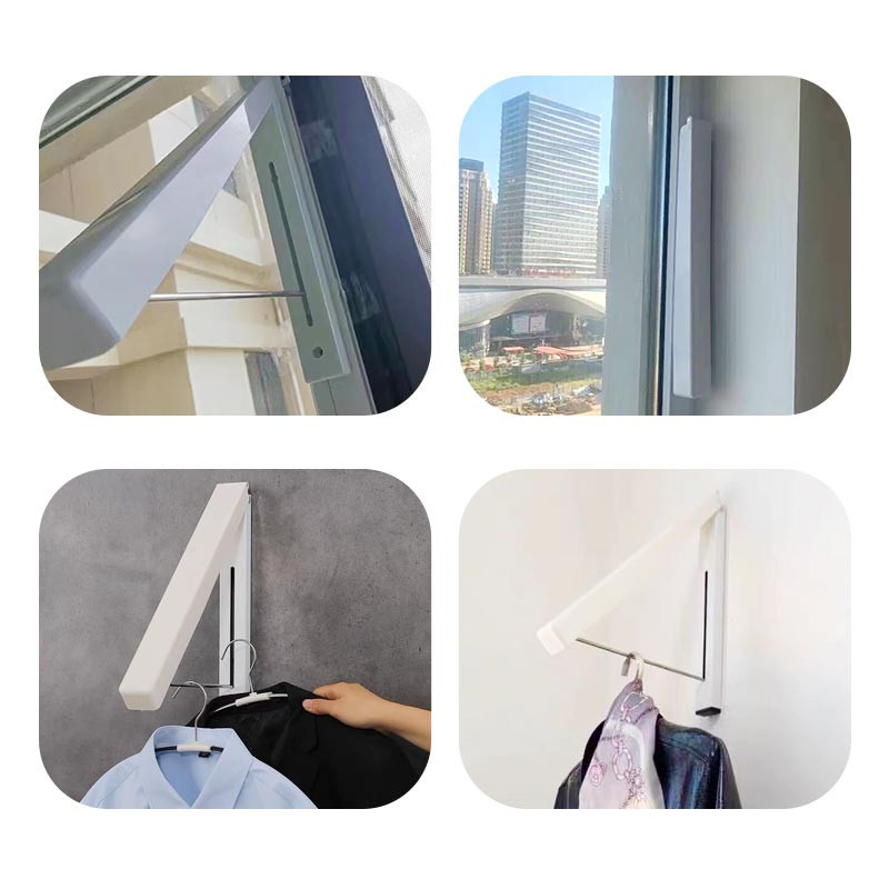 Sissetõmmatav peidetud kuivatusrest Kokkupandav seinariip, mulgustamata hoiupink Rõdu Vannituba Ühiselamu Riideid riputada