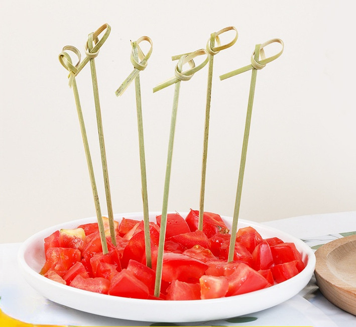 100db 9cm-es bambusz gyümölcspálcika kreatív bambusz gyümölcspálcika virágcsomófüzér bambusz gyümölcspálcika