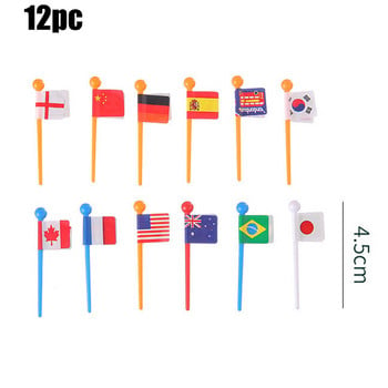 Cartoon Fruit Fork Teapot Flag Flower Παιδική Επιλογή φαγητού Οδοντογλυφίδα Επιδόρπιο Διακόσμηση Φρούτα Κουτί μεσημεριανού γεύματος