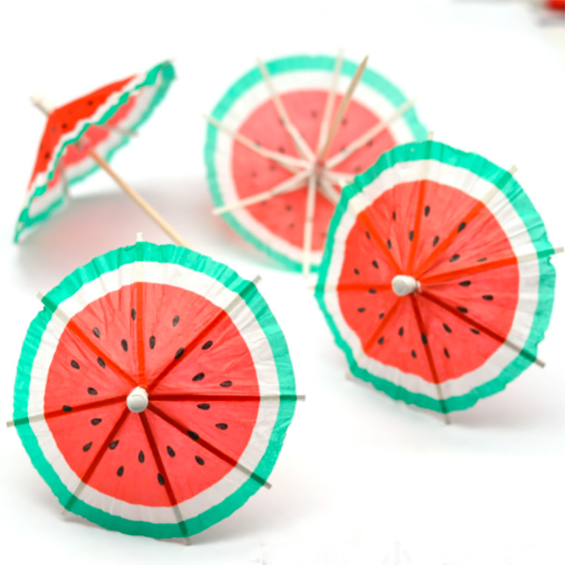 50KOM Štapići za kišobrane za koktele Ukrasne čačkalice Voćni kolači Desert Buffet Koktel Suncobrani Piće Pijuci Posuđe za zabavu