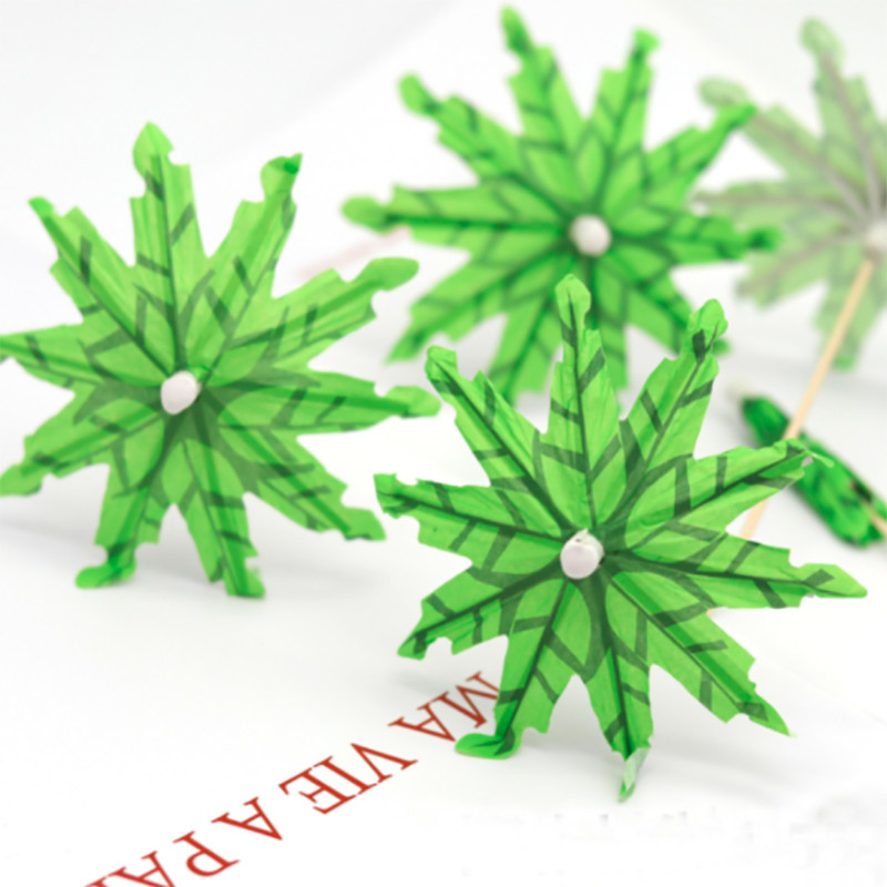 50KOM Štapići za kišobrane za koktele Ukrasne čačkalice Voćni kolači Desert Buffet Koktel Suncobrani Piće Pijuci Posuđe za zabavu