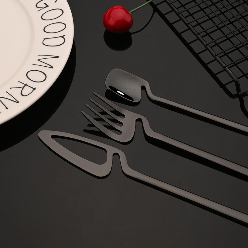 Kuldne 18/10 roostevabast terasest sööginõude komplekt 4 tk peegel söögiriistad kohvilusikas kahvel nuga Western Bar peo lauanõude komplekt