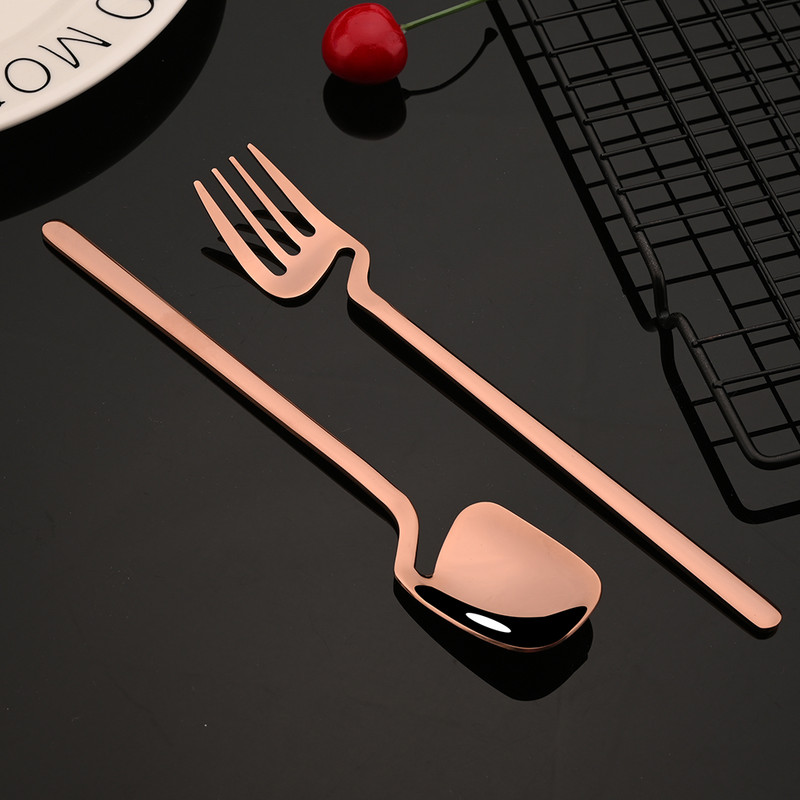 Kuldne 18/10 roostevabast terasest sööginõude komplekt 4 tk peegel söögiriistad kohvilusikas kahvel nuga Western Bar peo lauanõude komplekt