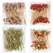 100 tk bambusest puuviljast hambaorkid armsad karusüdamed Rootsi lauas Kokteilipulgad puuviljavardad pulma-sünnipäevapeo tordikaunistuseks