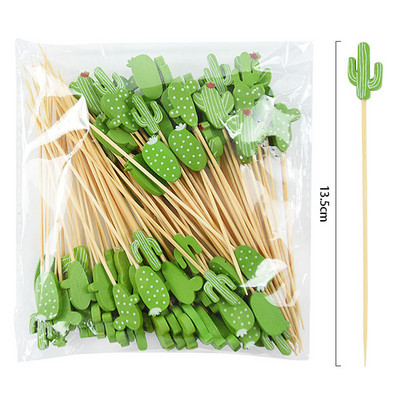 100 tk bambusest puuviljast hambaorkid armsad karusüdamed Rootsi lauas Kokteilipulgad puuviljavardad pulma-sünnipäevapeo tordikaunistuseks