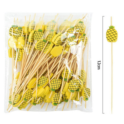 100 tk bambusest puuviljast hambaorkid armsad karusüdamed Rootsi lauas Kokteilipulgad puuviljavardad pulma-sünnipäevapeo tordikaunistuseks