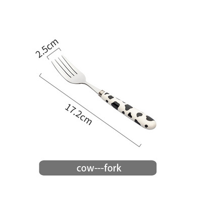 Roostevabast terasest magustoidu lusikas laste riisilusikas söögiriistad koogikahvel Köök sööginõud Sebra Leopard Lehma muster