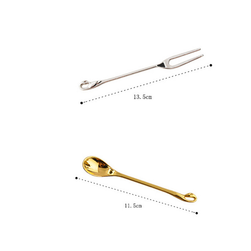 6 vnt. gulbės vaisių pagrindo šakučių laikiklio nerūdijančio plieno salotų rinkinys desertinės šakutės Kavos šaukštas pyragas Stalo reikmenys Stalo reikmenys Dropshipping