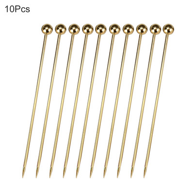 10 kom. 304 pozlaćena vilica od nehrđajućeg čelika od titana, dekoracija švedskog stola za zabavu, voćni deserti, hrana, kokteli, sendvič, vilica, štapić, pijuk