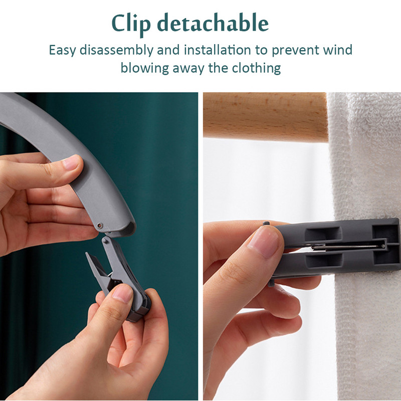 Rainbow stalak za sušenje Kreativna rotirajuća višenamjenska troslojna posteljina za sušenje bez tragova Stalak s kopčom za hlače može se sakriti