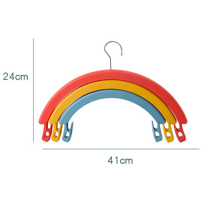 Rainbow stalak za sušenje Kreativna rotirajuća višenamjenska troslojna posteljina za sušenje bez tragova Stalak s kopčom za hlače može se sakriti