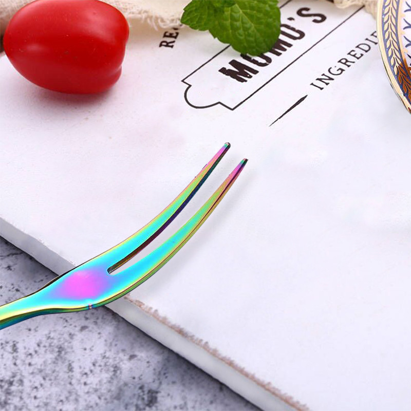 6 tk Puuvilja kooki kahvel magustoidu lusikas teelusikas roostevabast terasest jää kohvi teed lusikas söögiriistad restoran peokohvik jõulukink