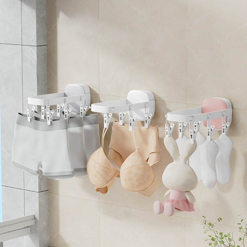 Namų audinių džiovinimo lentynos Plastikinės audinių džiovinimo lentynos Sulankstomos laikymo sienelės Pakabinimas Montavimas be skylės Paprastas