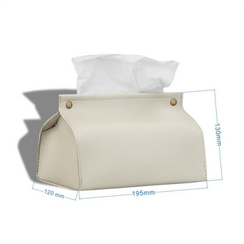 Кожен държач за кърпички Домакинска кутия за съхранение на хартиени кърпи Подвижни кутии за кърпички за домашен офис Всекидневна Контейнер за хартии за кола