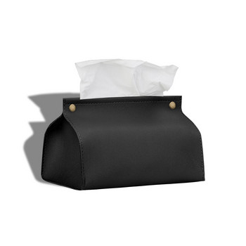Кожен държач за кърпички Домакинска кутия за съхранение на хартиени кърпи Подвижни кутии за кърпички за домашен офис Всекидневна Контейнер за хартии за кола