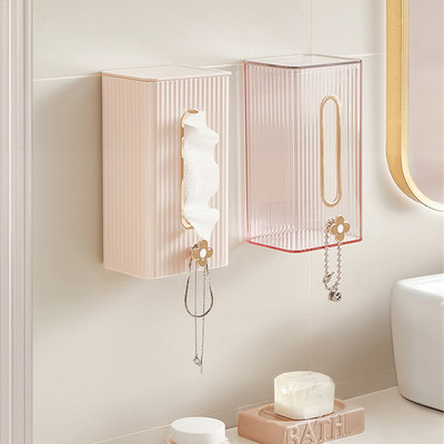Kleenex karbihoidja Seinale kinnitatav salvrätikuhoidja veekindel ja stantsivaba tualettpaberi korraldaja Kerge luksusliku stiiliga salvrätikuhoidja