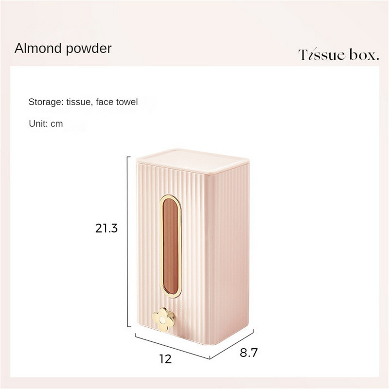 Kleenex dėžutės laikiklis Sieninė servetėlių laikiklis, atsparus vandeniui ir be smūgių, tualetinio popieriaus laikiklis lengvas prabangus servetėlių laikiklis